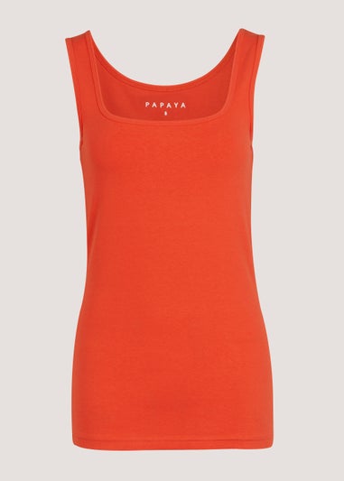 Orange Short Vest Top