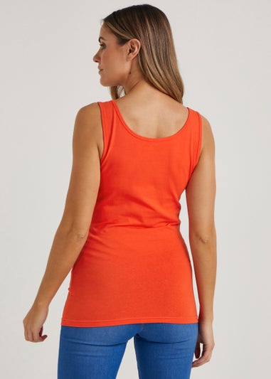 Orange Short Vest Top