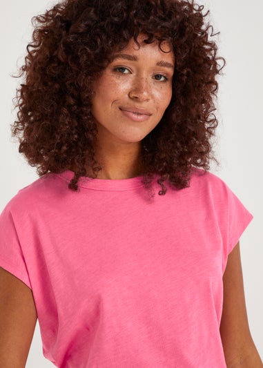 Pink Longline Essential T-Shirt