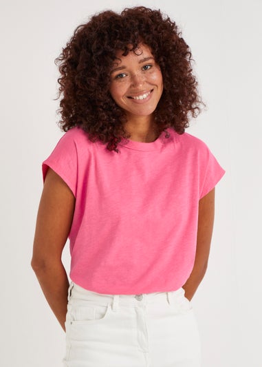 Pink Longline Essential T-Shirt