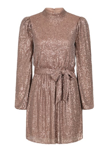 Little Mistress Gold Sequin Mini Dress