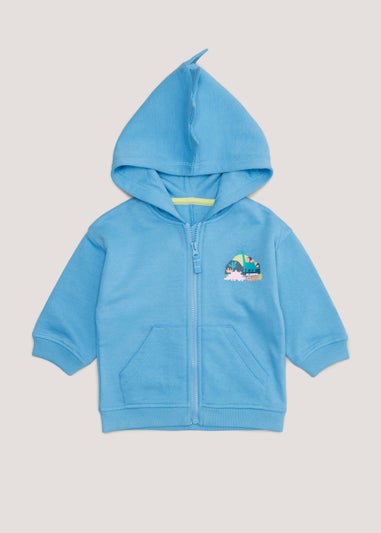 Boys Blue Dinosaur Spike Co-Ord Hoodie (9mths-6yrs)