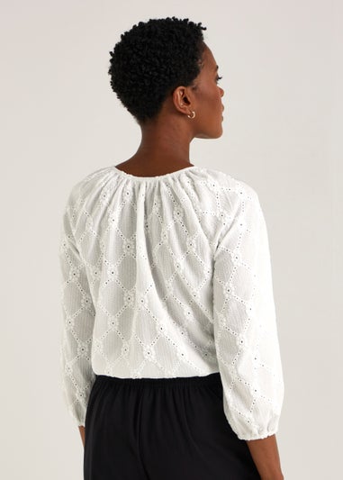 White Cutwork Boho Top