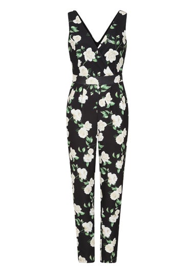 Girls on Film Floral Scuba Crepe Jumpsuit