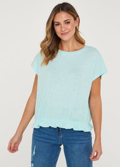 Mint Frill Hem T-Shirt