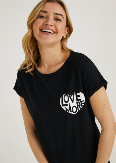 Black Love More Slogan T-Shirt