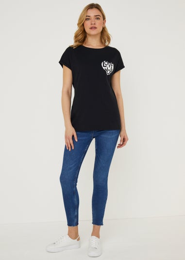 Black Love More Slogan T-Shirt