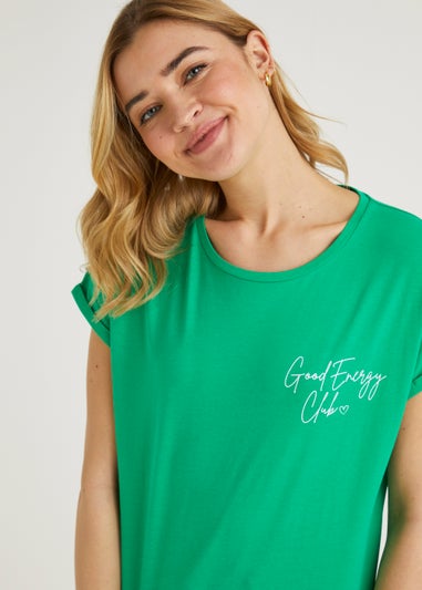 Green Good Energy Club Slogan T-Shirt