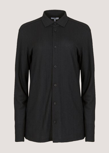 T&W Black Jacquard Shirt