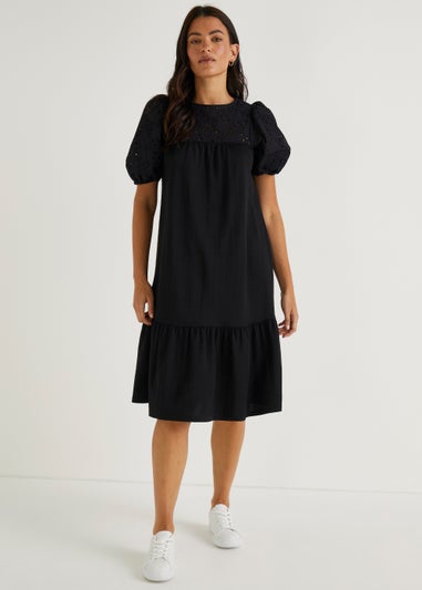 Black Shifley Jersey Midi Dress Matalan