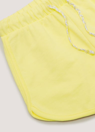 Girls Yellow Runner Shorts (9mths-6yrs)
