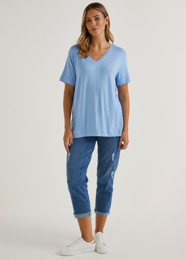 Blue V-Neck T-Shirt