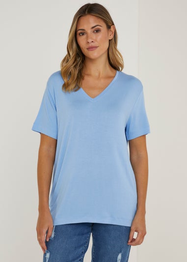 Blue V-Neck T-Shirt