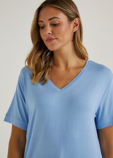 Blue V-Neck T-Shirt