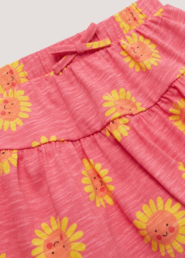 Girls Pink Sun Print Skort (9mths-6yrs)