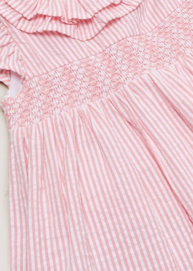 Baby Pink Stripe Dress & Knickers Set (Newborn-23mths)