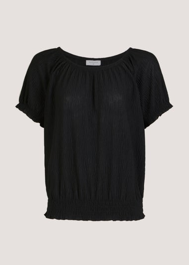 Black Textured Top