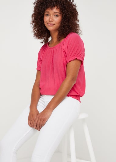 Pink Textured Top