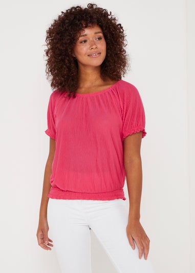 Pink Textured Top