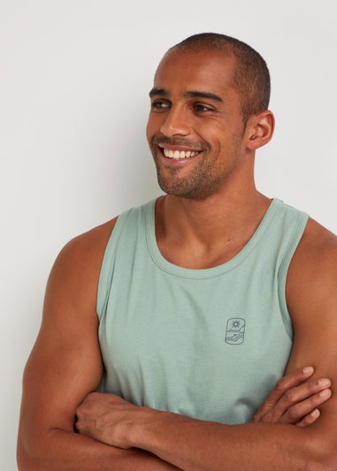 Mint Jersey Ringer Vest Top