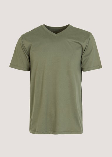 Green Essential V-Neck T-Shirt