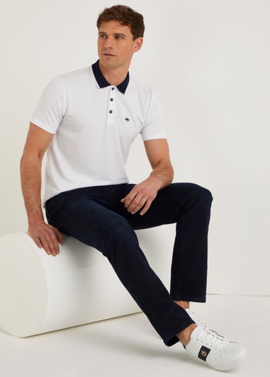 White Modal Polo Shirt