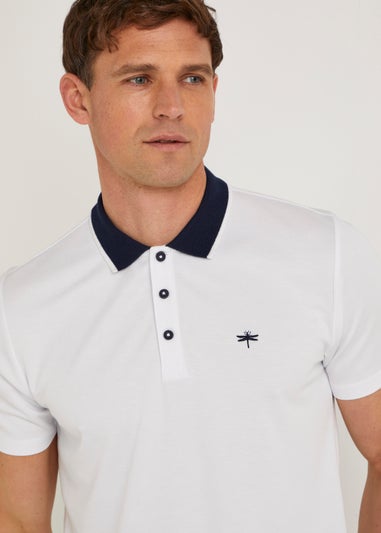 White Modal Polo Shirt