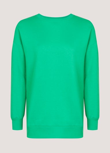 Green Longline Sweatshirt