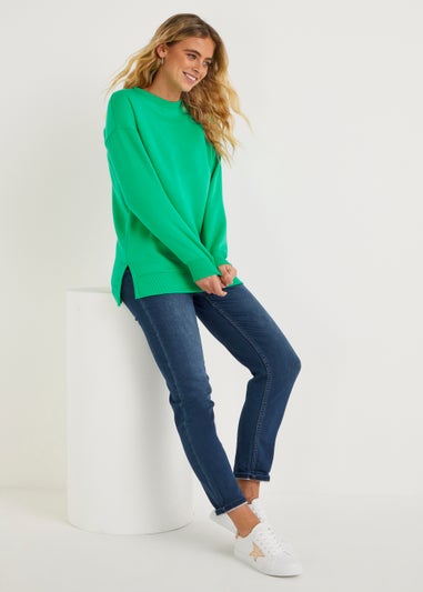 Green Longline Sweatshirt