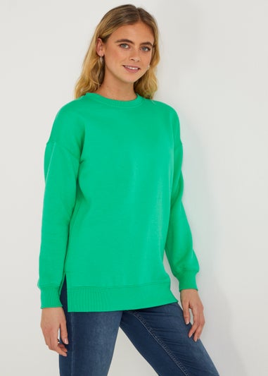 Green Longline Sweatshirt