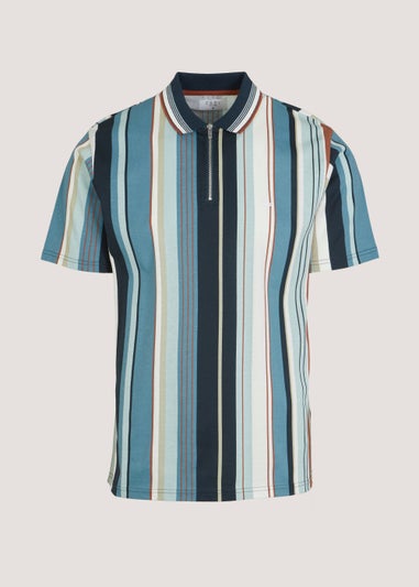 Vertical Stripe Polo Shirt