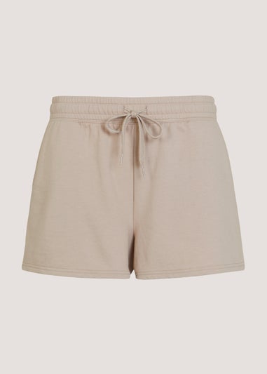 Beige Tie Waisted Shorts