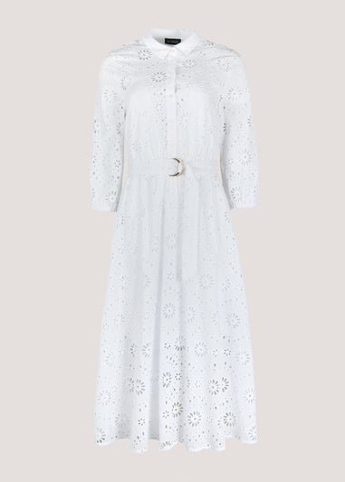 Et Vous White Shiffley Dress