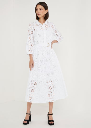 Et Vous White Shiffley Dress