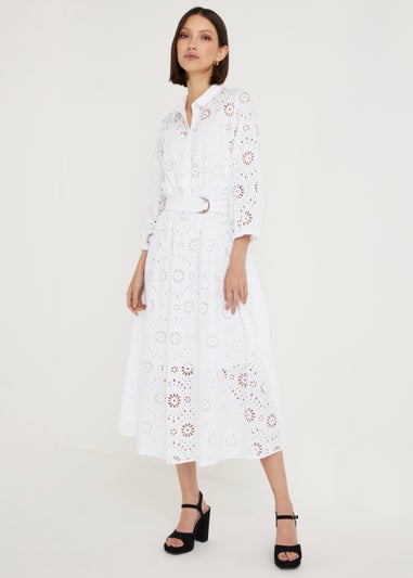 Et Vous White Shiffley Dress