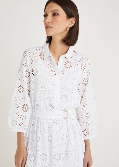 Et Vous White Shiffley Dress