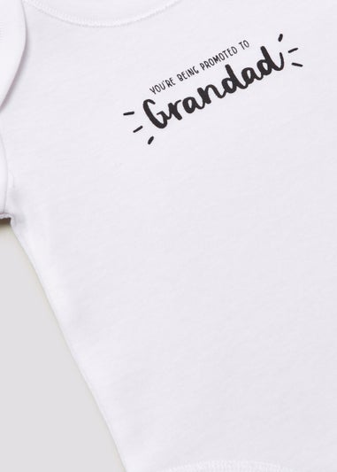 Baby White Grandad Announcement Bodysuit (Newborn-3mths)
