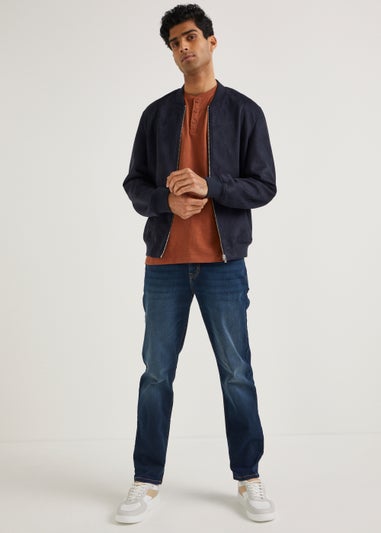 Dark Wash Straight Fit Jeans