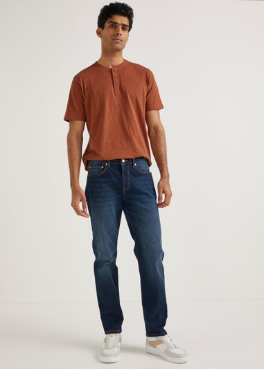 Dark Wash Straight Fit Jeans