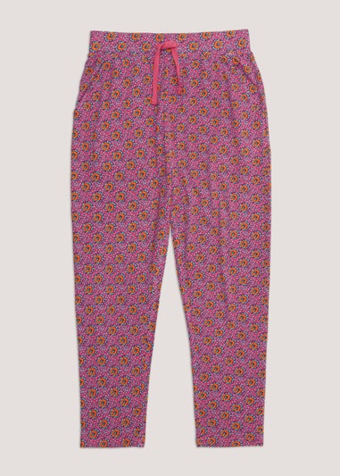Girls Pink Aztec Print Trousers (4-13yrs)