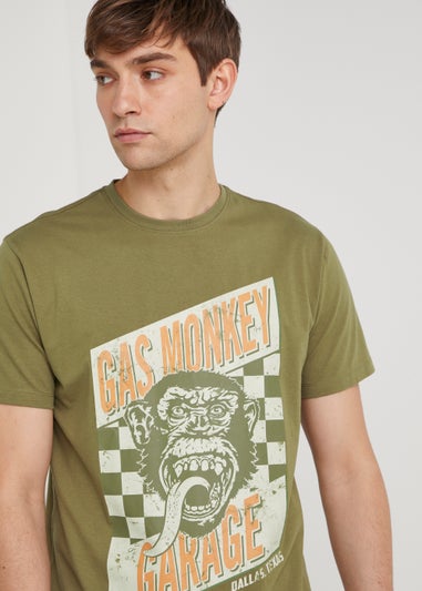 Khaki Gas Monkey T-Shirt