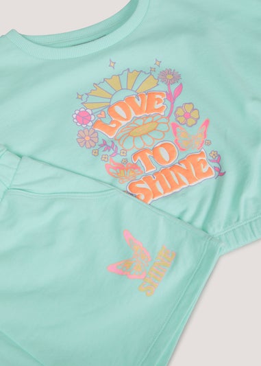 Girls Blue Top & Short Set (4-13yrs)