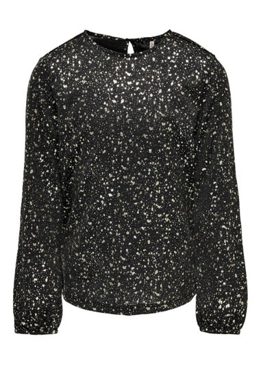 ONLY Kids Black & Gold Co-Ord Top (5-14yrs)