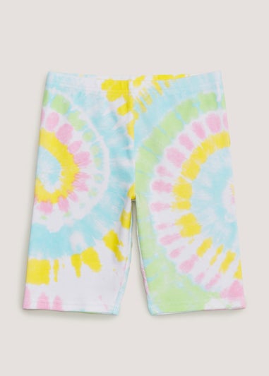 Girls Multicoloured Tie Dye Cycling Shorts (4-13yrs)
