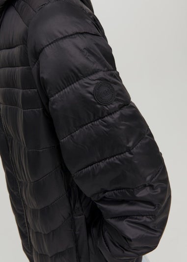 Jack & Jones Junior Black Hero Puffer Hood Jacket (8-16yrs)