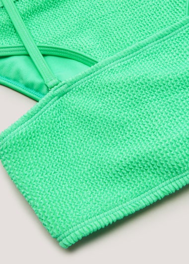 Girls Candy Couture Green Shirred Bandeau Bikini Set (9-16yrs)