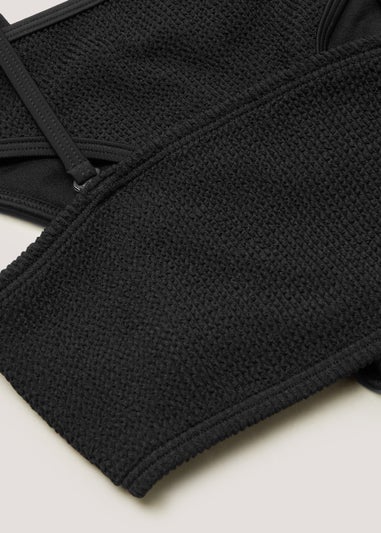 Girls Candy Couture Black Bandeau Bikini Set (9-16yrs)