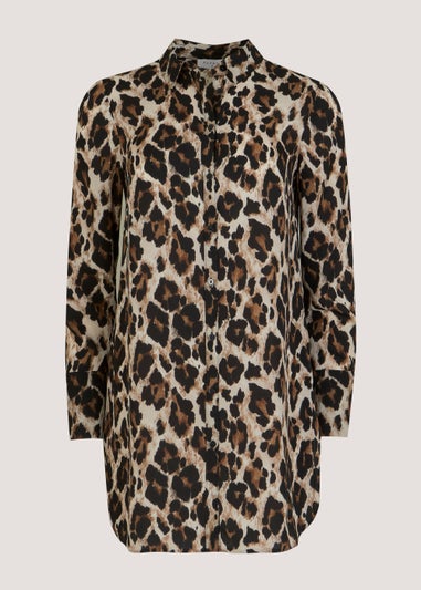 Brown Animal Print Shirt