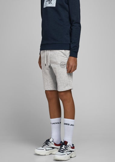 Jack & Jones Junior Grey Shark Sweat Shorts (8-16yrs)