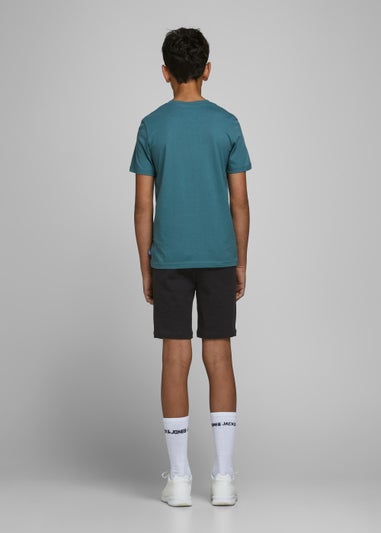 Jack & Jones Junior Black Shark Sweat Shorts (8-16yrs)